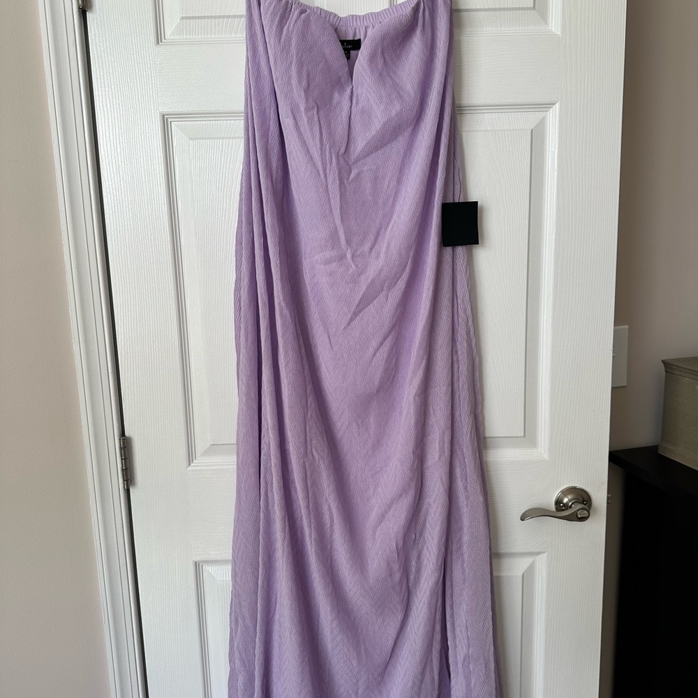 Lulu's Purple Strapless Gown for Weddings